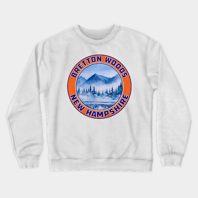 Skiing Bretton Woods New Hampshire Mountains Ski Snowboard Crewneck Sweatshirt by TravelTime